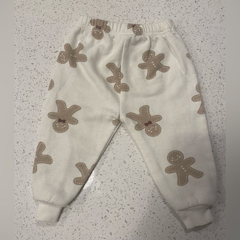 Lila & Jack Gingerbread Baby Outfit 6-9M Christmas Pajama Set Holiday 2 Piece - Picture 4 of 7